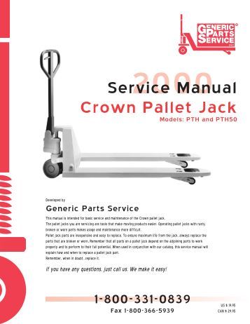 Electric pallet jack operators manual